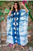 Blue And White Shibori Cotton Kaftan Dress