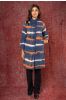 Blue Clamp Dye Quilted Bukhara Coat