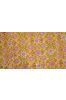 Yellow And Pink Floral Block Print Cotton Fabric