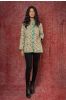 Green Block Printed Cotton Quilted Jacket
