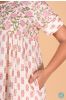 Pink And Cream Floral Block Print Night Gown