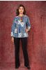 Indigo Patch Work Block Printed Quilted Sweater