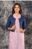Pink Blue Quilted Reversible Short Jacket