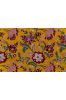 Marigold Yellow Floral Hand Block Printed Cotton Fabric