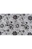 White Floral Block Printed Fabric