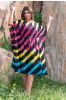 Multicolor Shibori Block Print Kaftan Dress