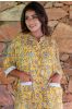 Yellow Floral Block Printed Baggy Night Suit