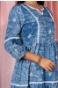 Blue Batik Block Printed Tier Dress