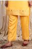 Bright Yellow Muslin Silk Kurta Pant Set