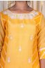 Sunflower Yellow Muslin Silk Kurta Skirt Set