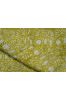 Green Block Printed Muslin Silk Fabric