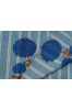 Blue Block Printed Khari Cotton Fabric