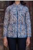 Blue Kalamkari Reversible Cotton Quilted Jacket