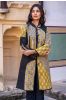 Bagru Mustard Patch Work Quilted Long Coat