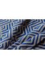 Blue Zigzag Cotton Upholstery Fabric