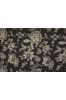 Black Bagru Floral Hand Block Print Fabric