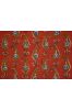 Red Paisley Hand Block Printed Cotton Fabric