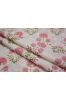 White Floral Hand Block Printed Mulmul Cotton Fabric