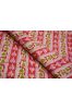 Striped Floral Cotton Hand Block Printed Fabric
