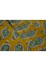 Bagru Mustard Paisley Hand Block Printed Cotton Fabric