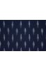 Navy Blue And White Ikat Cotton Fabric