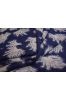 Blue Floral Printed Fine Rayon Fabric