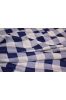Blue And White Checks Fine Rayon Fabric