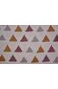 Tricolor Triangle Block Print Cotton Fabric