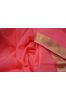 Pink Zari Border Maheshwari Silk Handloom Fabric