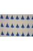 Blue And White Double Ikat Fabric