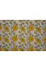 Yellow Poppy Floral Block Print Cotton Fabric