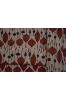 Red And Black Cotton Block Printed Fabric