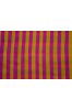 Yellow And Pink Striped Handloom Raw Silk (dupion) 