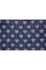 Blue And White Floral Cotton Block Printed Fabric