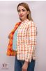 Orange Block Print Cotton Reversible Quilted Jackets 
