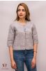 Grey Reversible Organic Cotton Short Quilted Jacket
