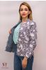 Grey Paisley Block Print Reversible Cotton Quilted Jacket