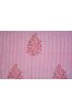 Pink Floral Cotton Block Print Fabric