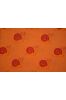 Orange Snail Print Indian Slub Cotton Fabric