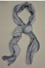 Grey And White Stripes Cashmere Wool Stole