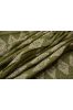 Mosstone Green Floral Block Printed Shantoon Silk Fabric