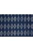 Navy Blue Floral Block Printed Shantoon Silk Fabric