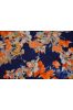 Orange Floral Print Georgette Fabric