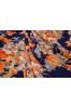 Orange Floral Print Georgette Fabric