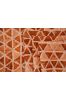 Brown Triangle Gold Printed Cotton Fabric