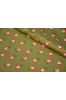 Olive Green Floral Glace Cotton Fabric