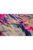 Pink Floral Brush Fine Rayon Fabric