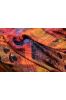Multicolor Abstract Digital Print Crepe Fabric
