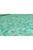 Embroidered Waterfall Green 5 Piece Silk Bedcover Set