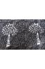 Black White Kantha Tree Block Print Fabric 